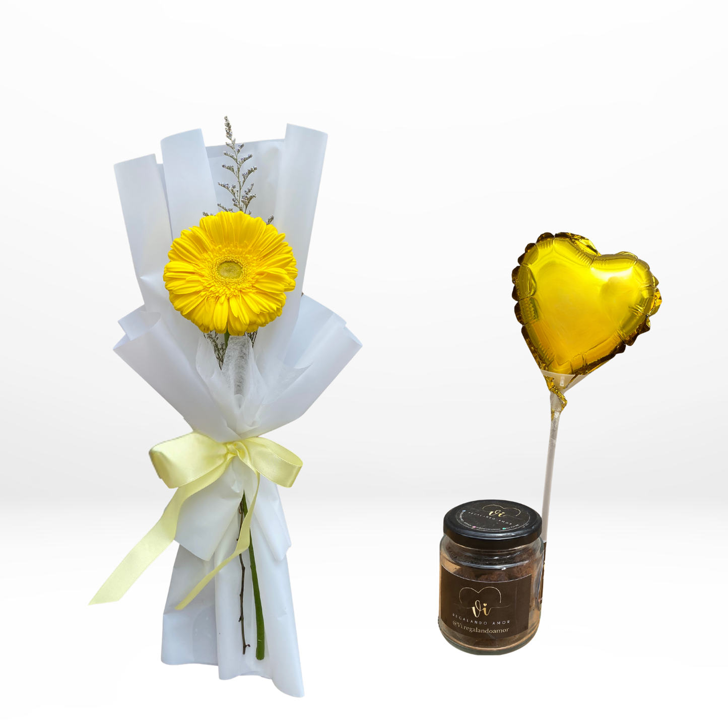 Love Duo Gerbera Amarilla - Flores amarillas