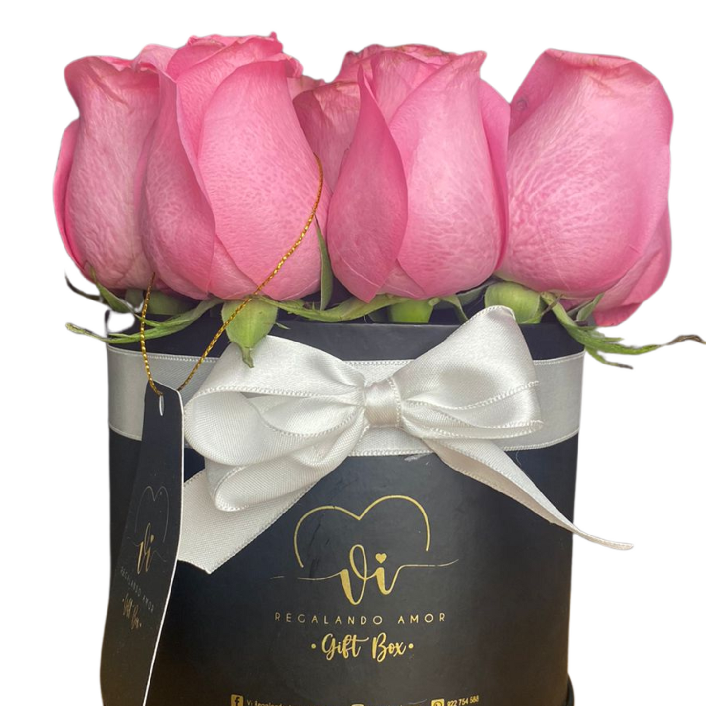 Box Clasico 12 rosas Rosadas