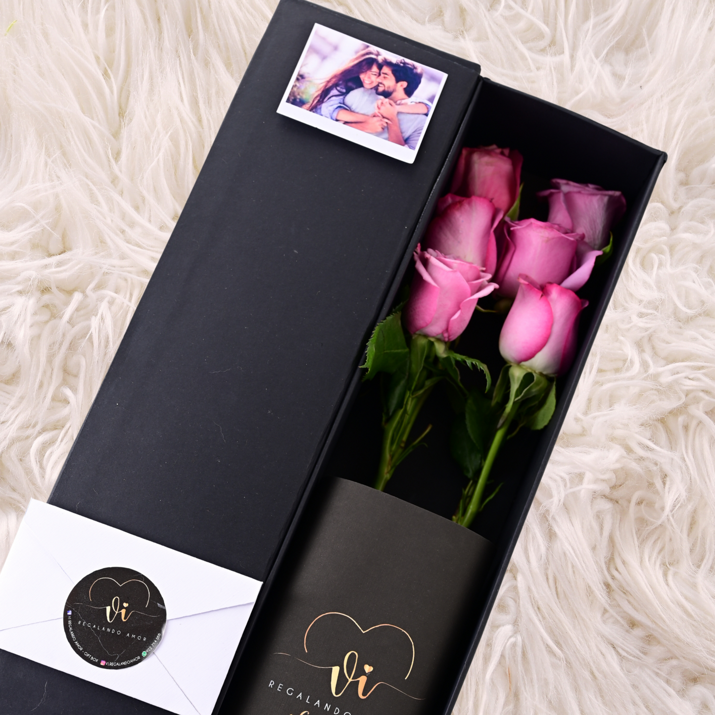 Box Luxury Rosas Lilas + Rapunzel