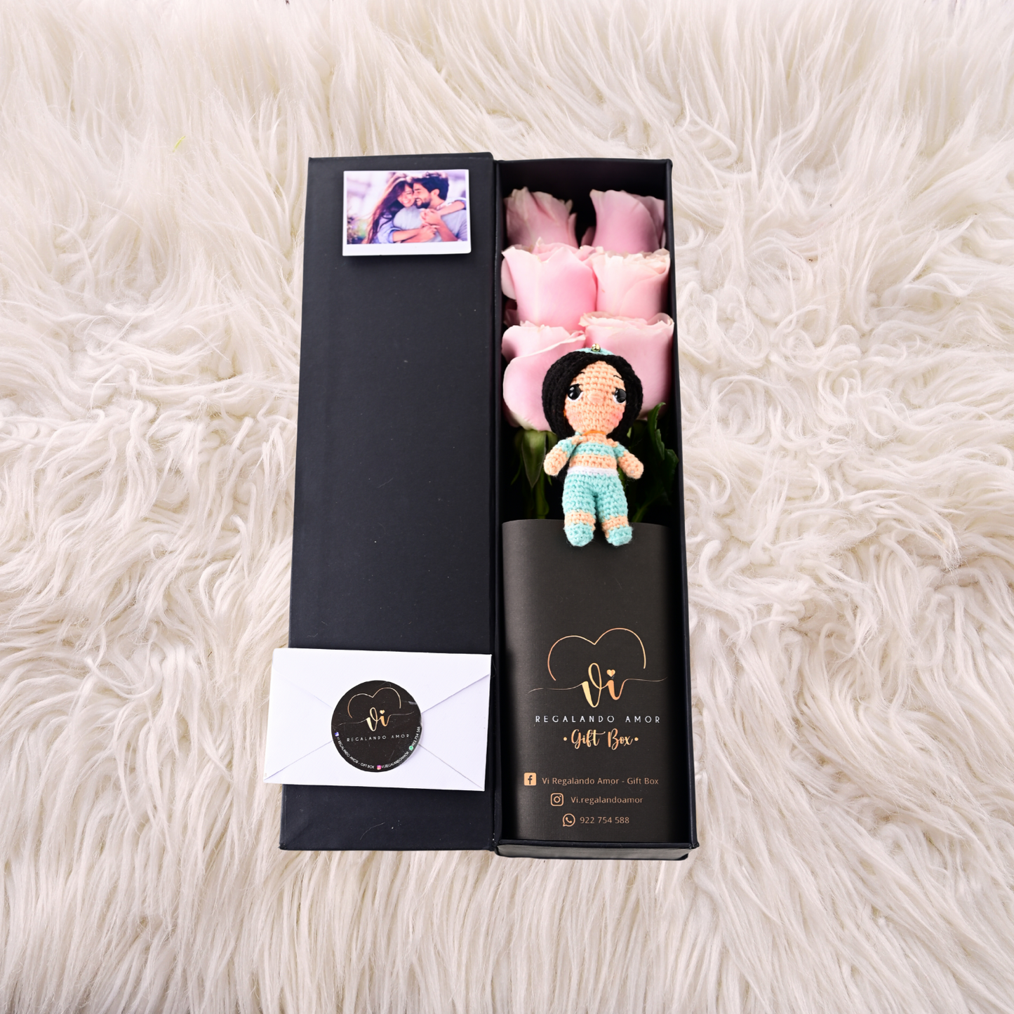 Box Luxury Rosas Pink Mundial + Jasmín