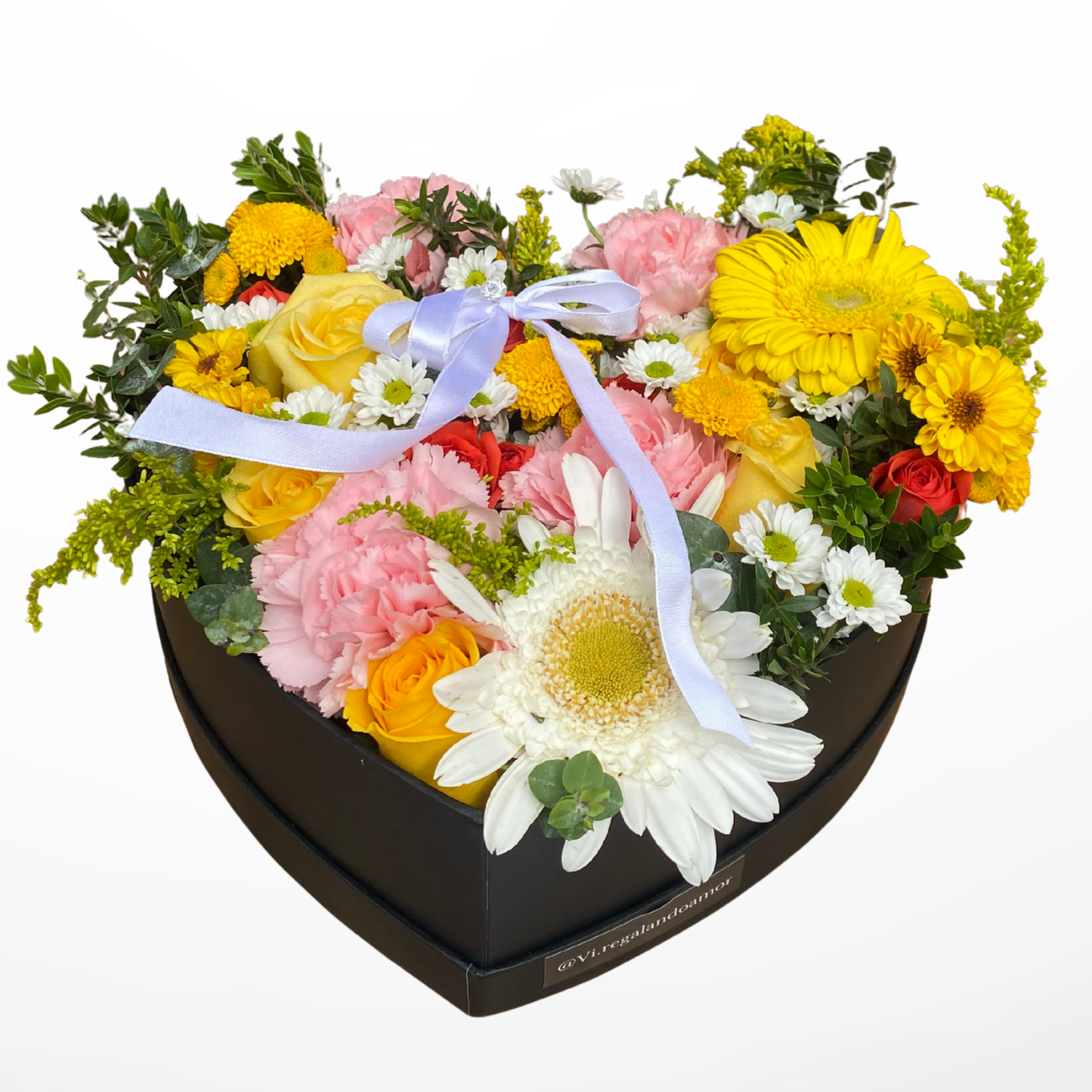 Corazón Primaveral – Flores Amarillas