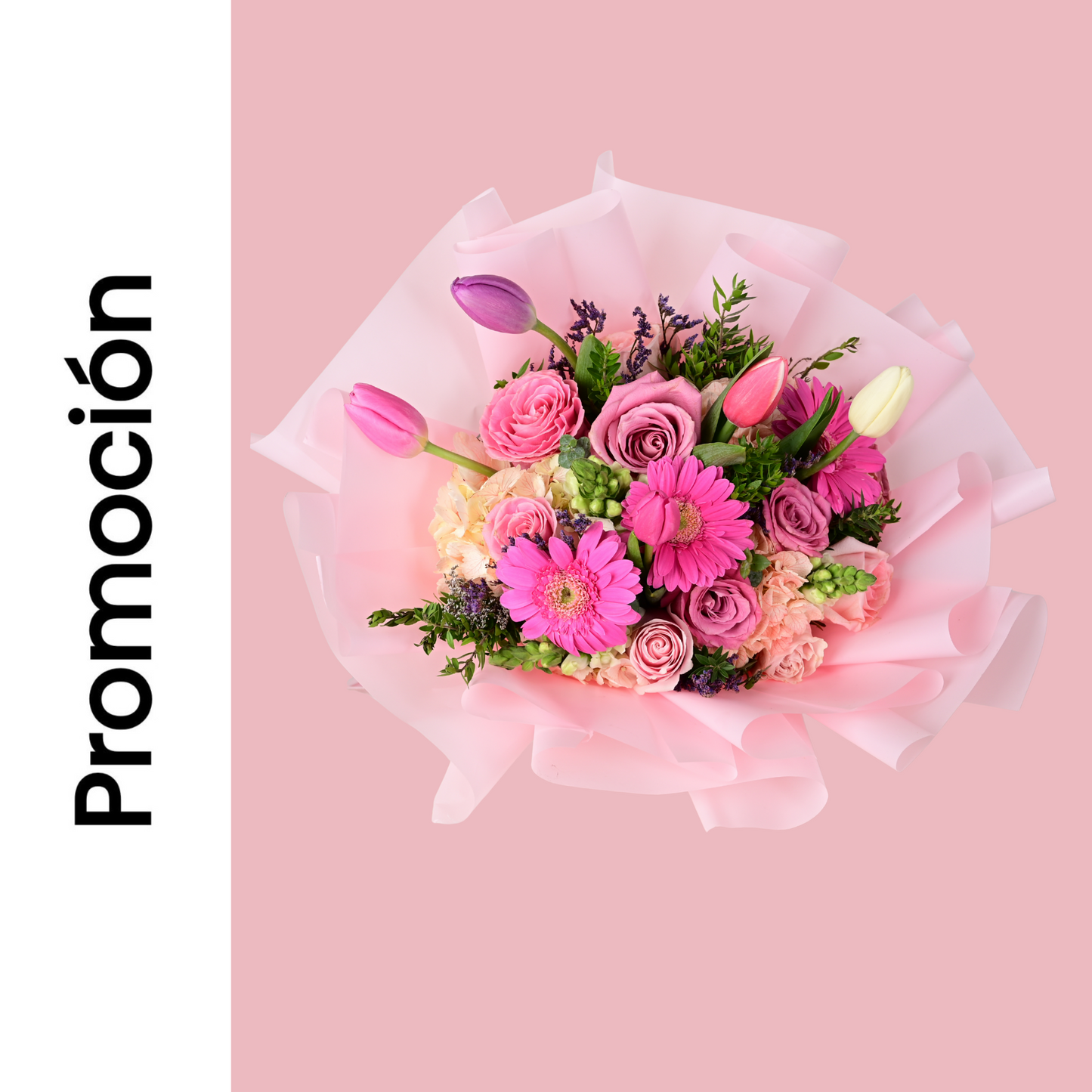 Ramo Nerea – Tulipanes, Gerberas, Rosas y Hortensias