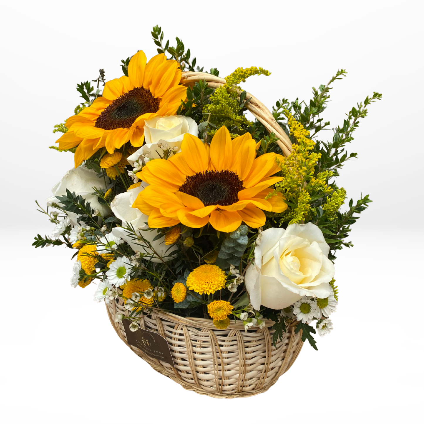 Canasta Samira – Girasoles - Flores amarillas