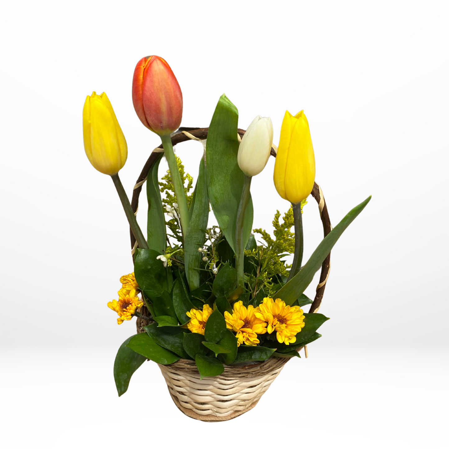 Mini Canasta Deysi – Flores Amarillas