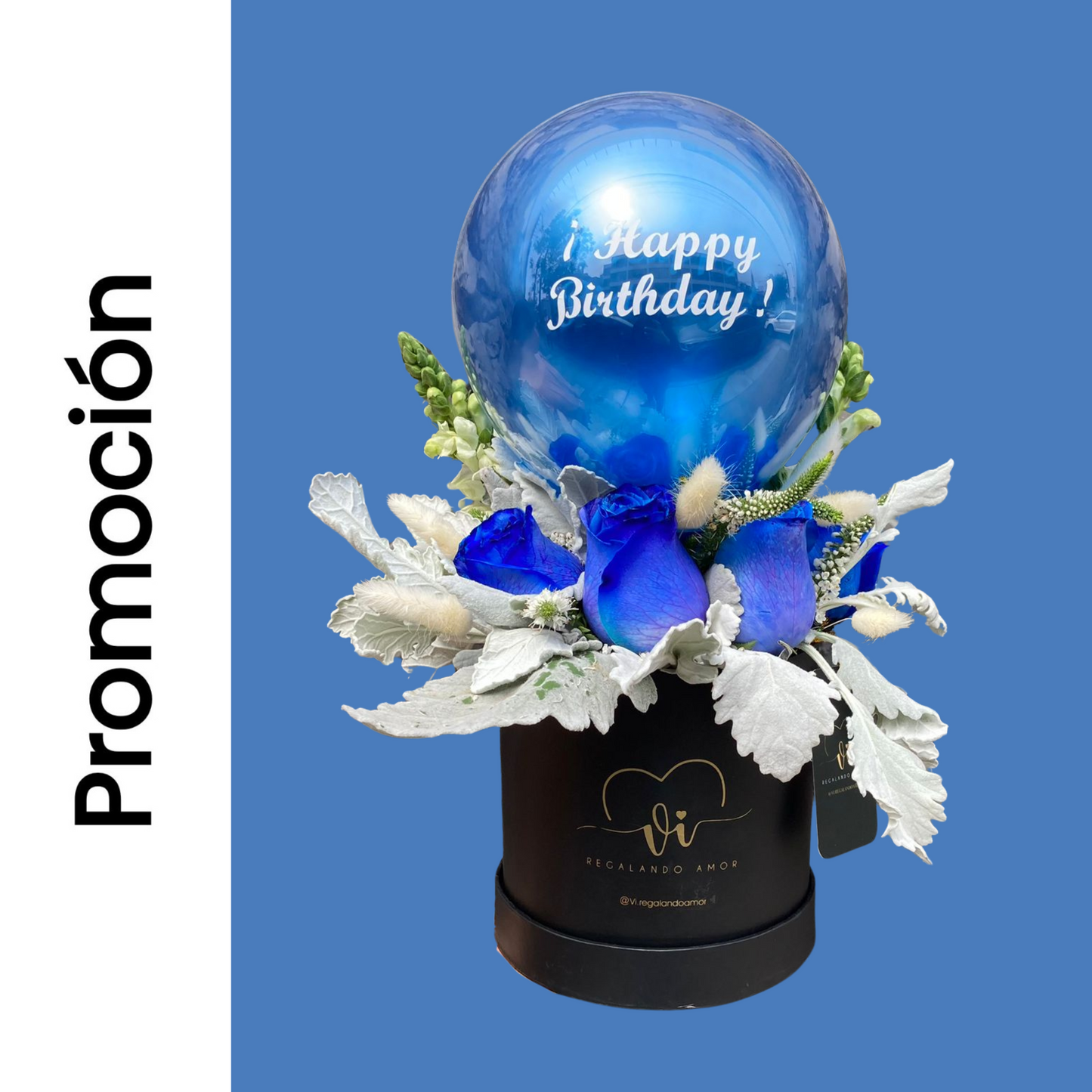 Box Floral Fortuna - Rosas Azules