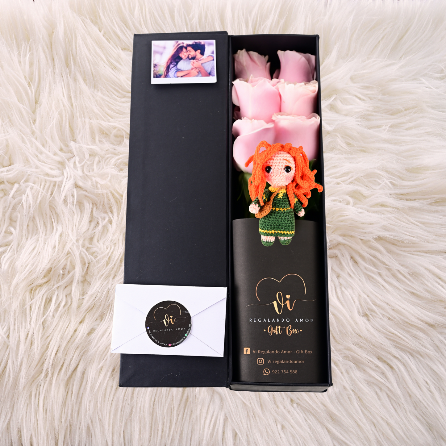 Box luxury rosas pink mundial + Mérida