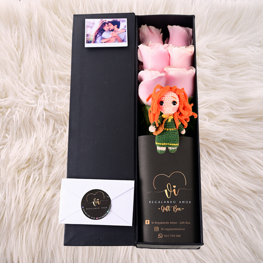 Box luxury rosas pink mundial + Mérida