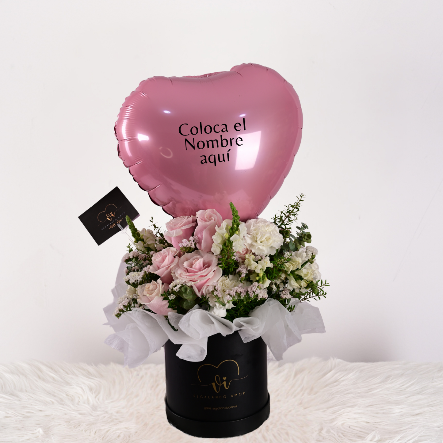 Box Ternura - Caja de flores con globo