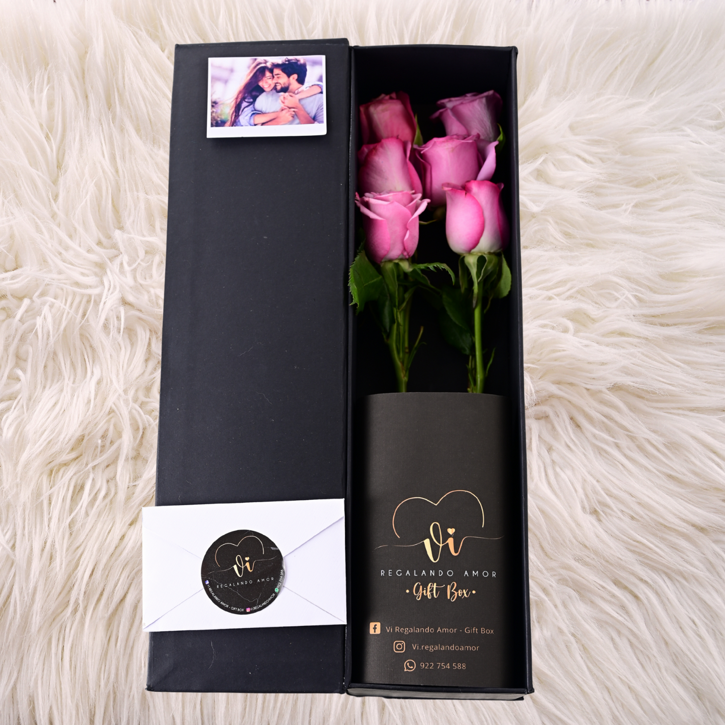 Box Luxury Rosas Moradas