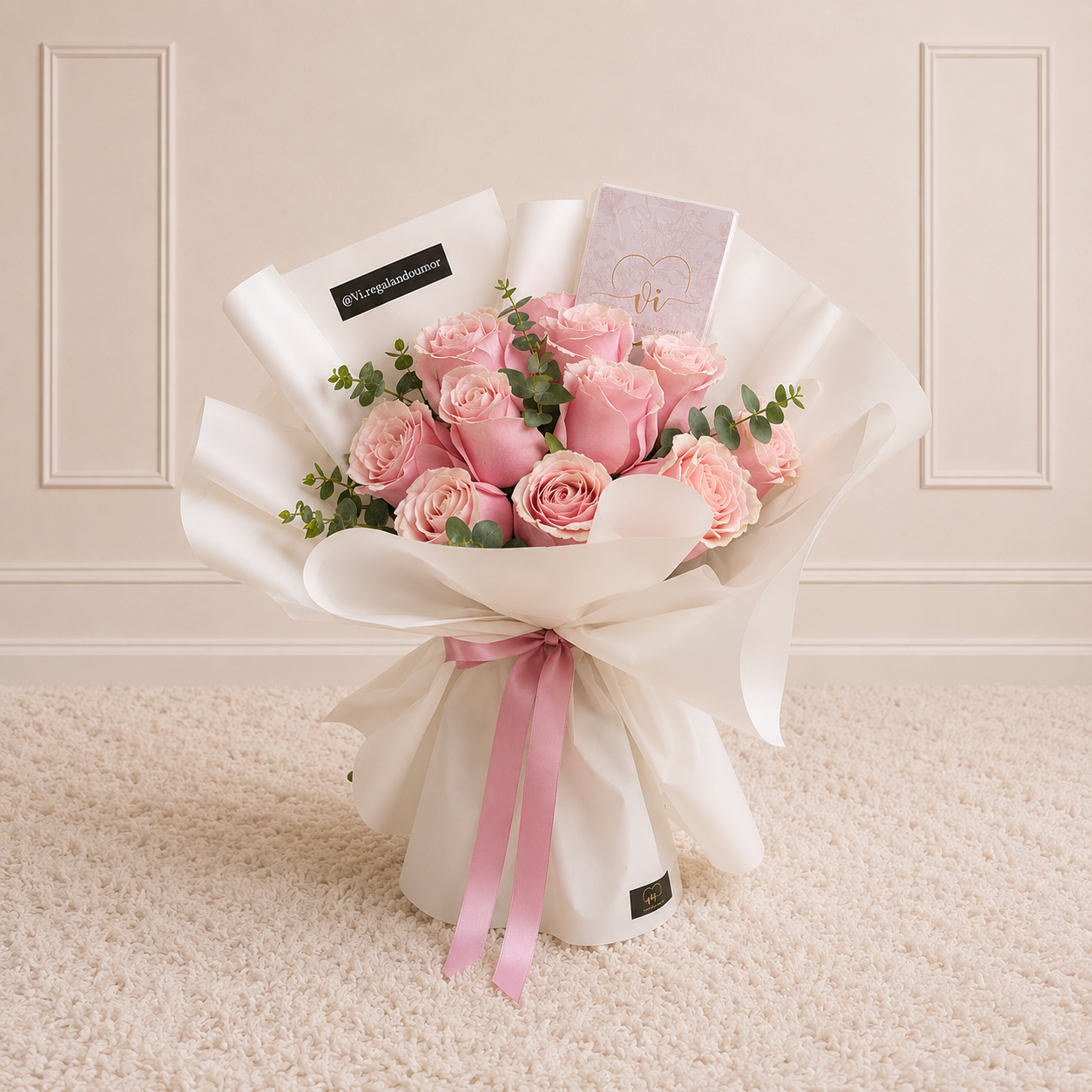 Ramo Amanda - rosas rosadas