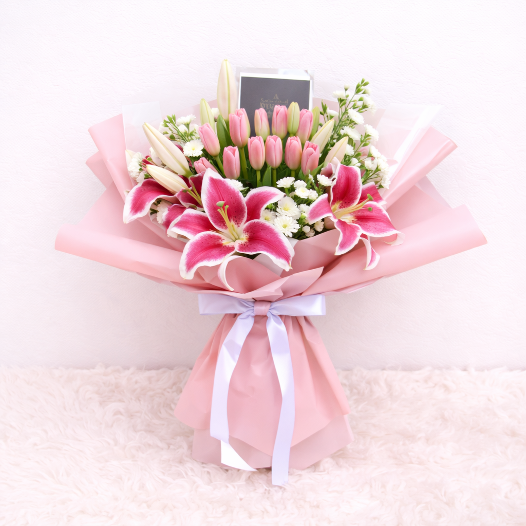 Ramo Imperial de 15 tulipanes aleatorios