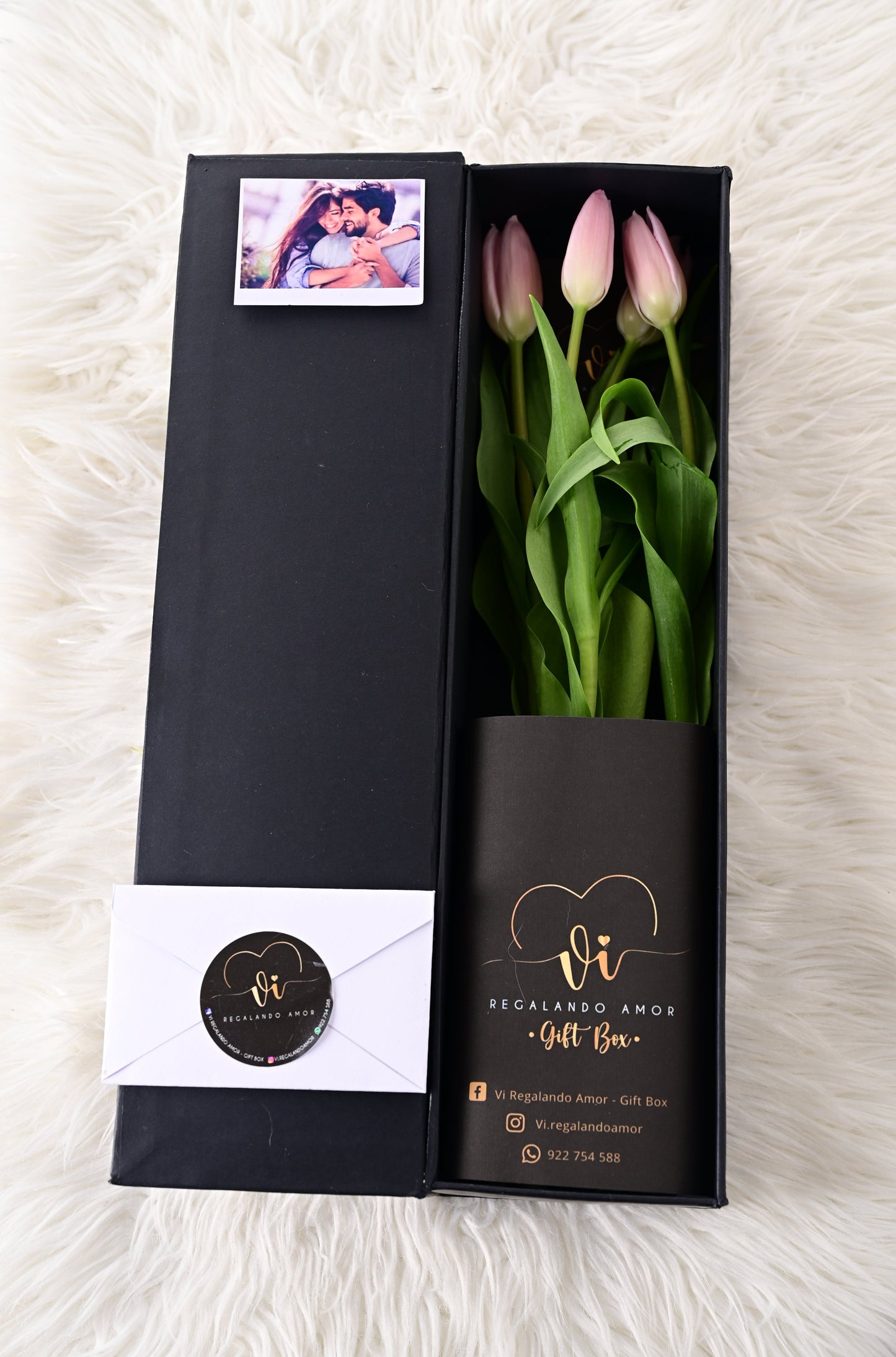 Box Luxury Tulipanes Rosados