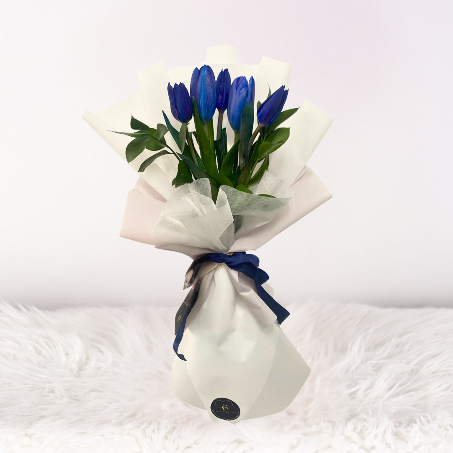 Ramo de 5 tulipanes - Flores azules - Ramo de flores