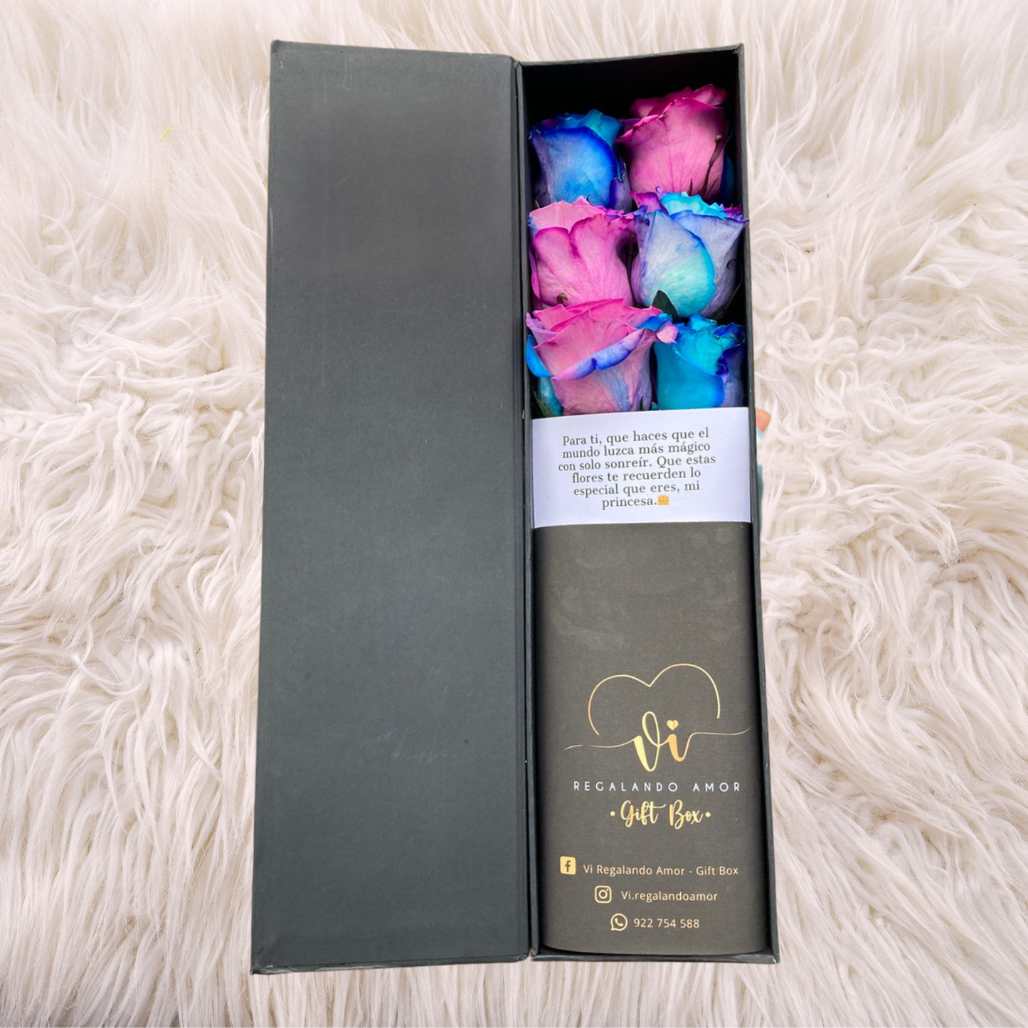 Box luxury de rosas bibble