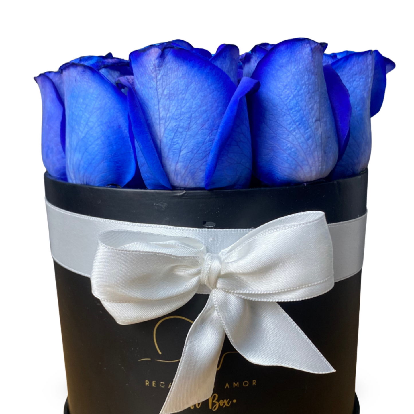Box Clasico de 12 rosas azules
