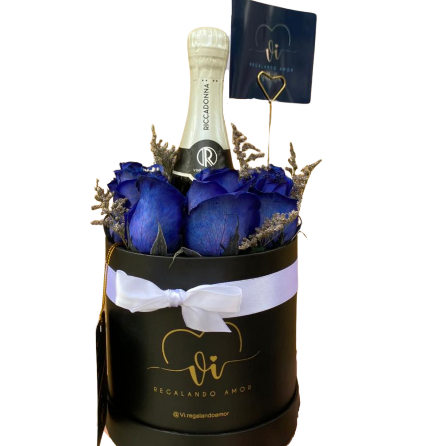 Box clásico con espumante - Rosas Azules - Box Celebración