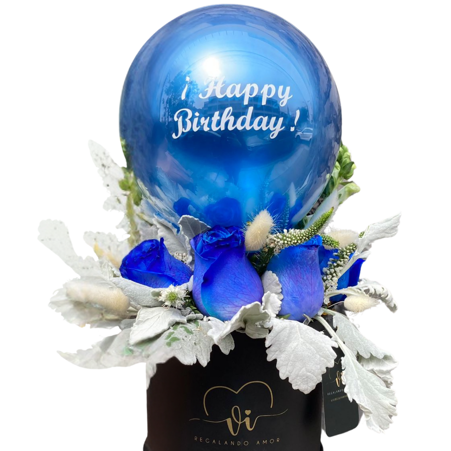 Box Floral Fortuna - Rosas Azules