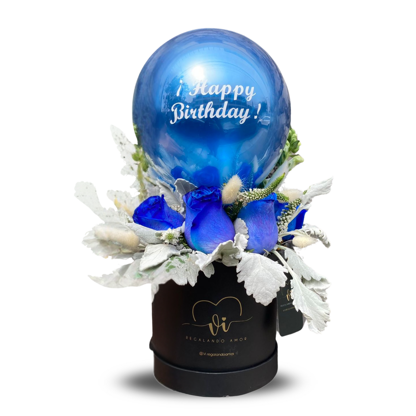 Box Floral Fortuna - Rosas Azules