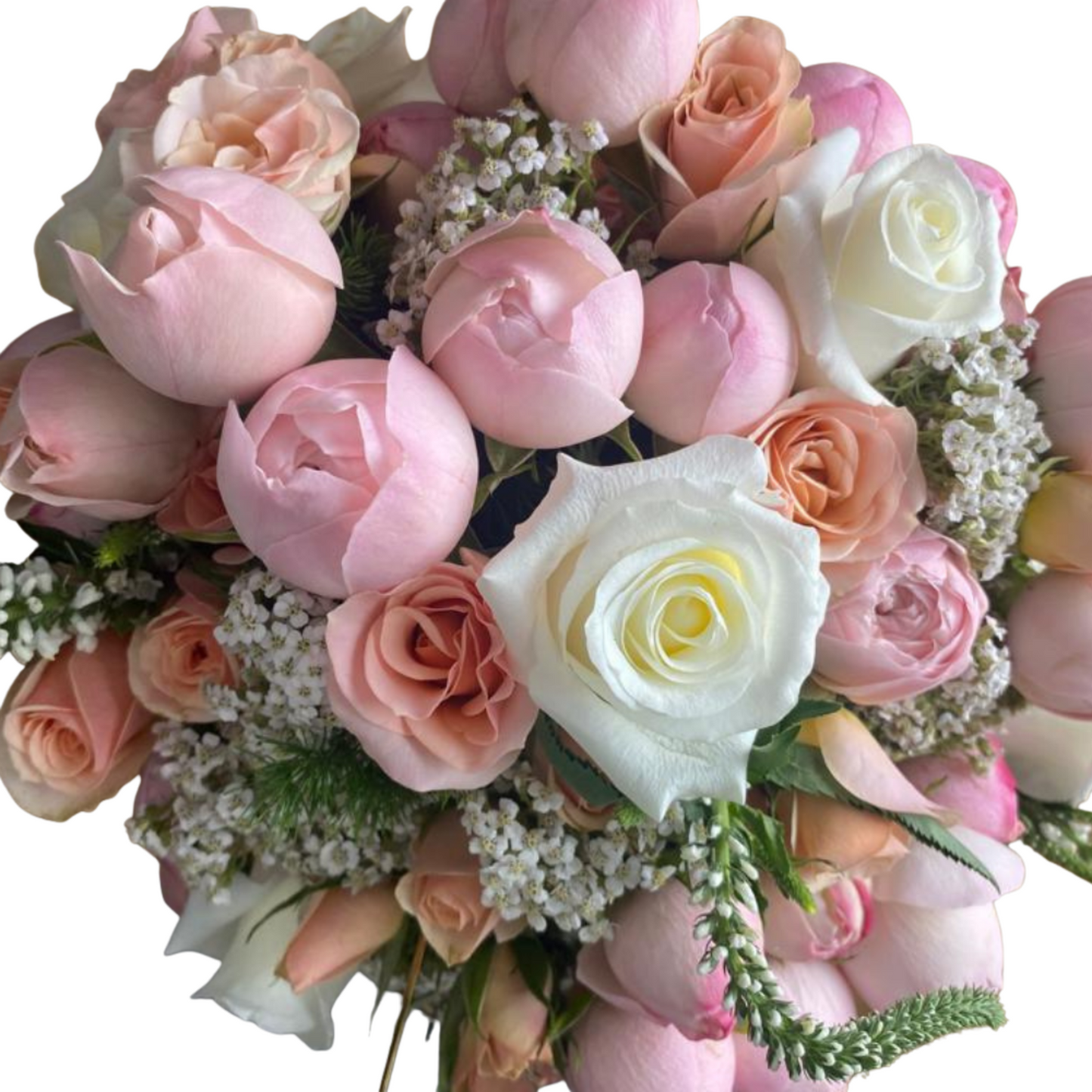 Box Sophia - Rosas Inglesias con mini rosas - Peonias