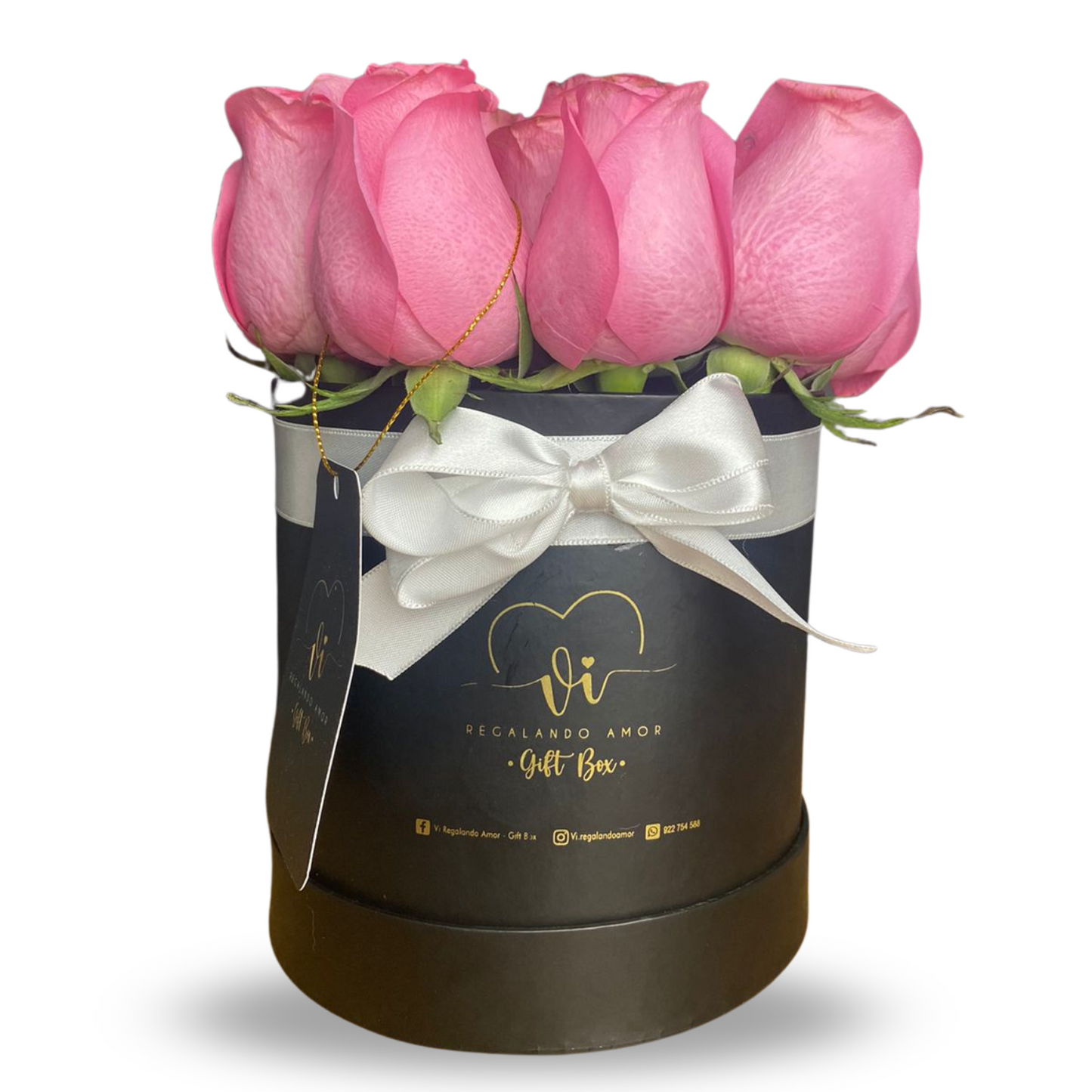 Box Clasico 12 rosas Rosadas