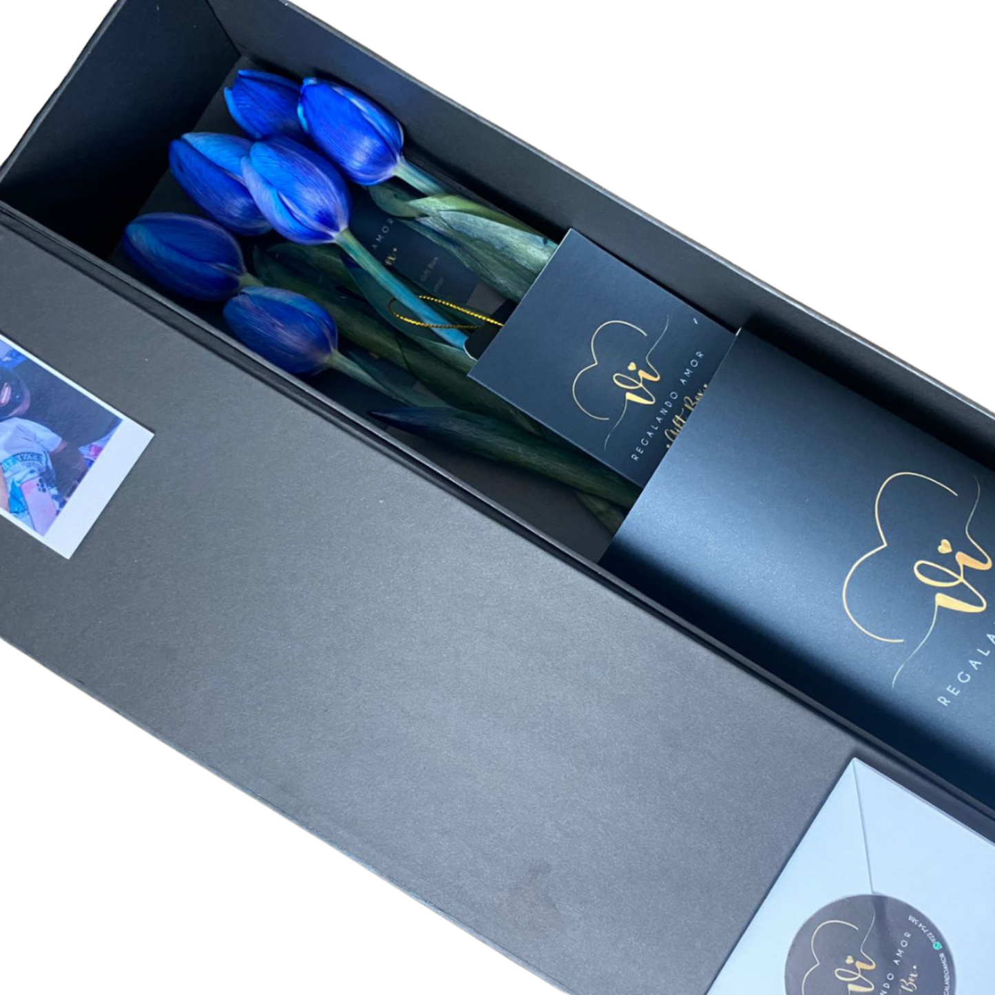 Box Luxury Tulipanes Azules