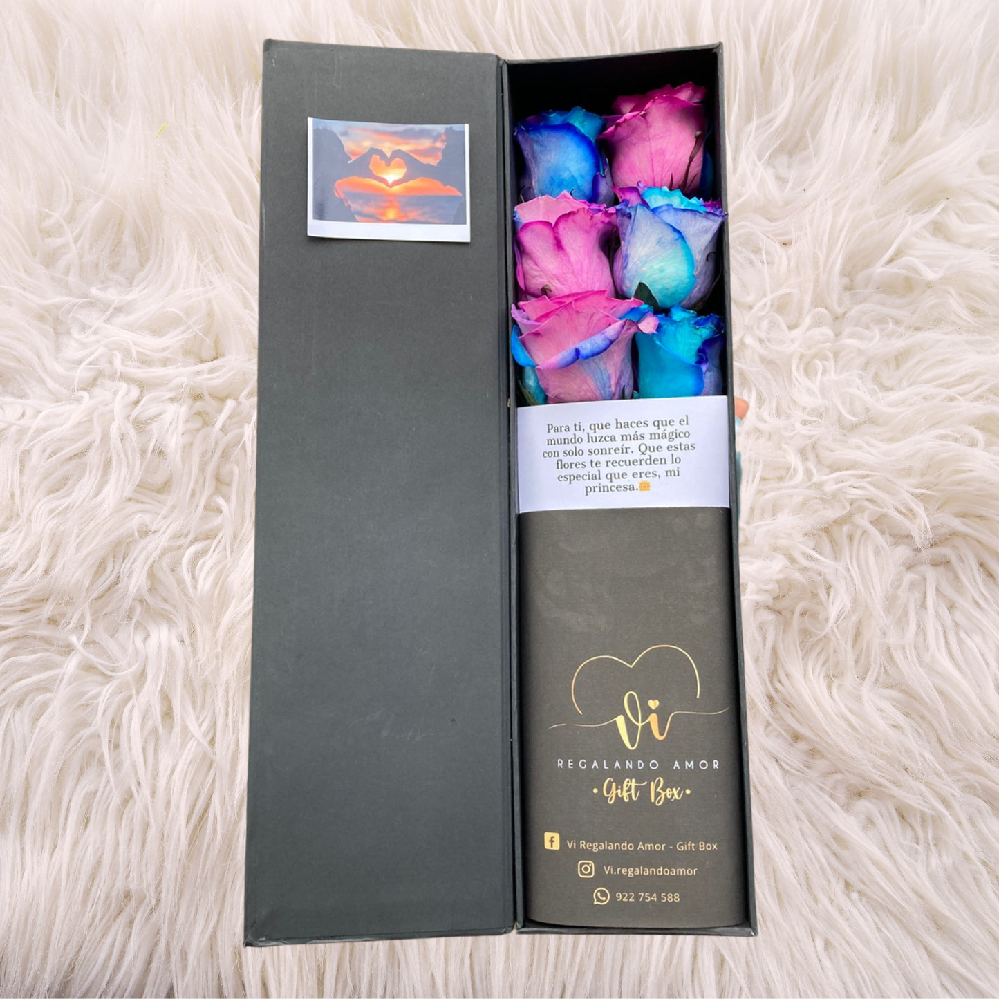Box luxury de rosas bibble