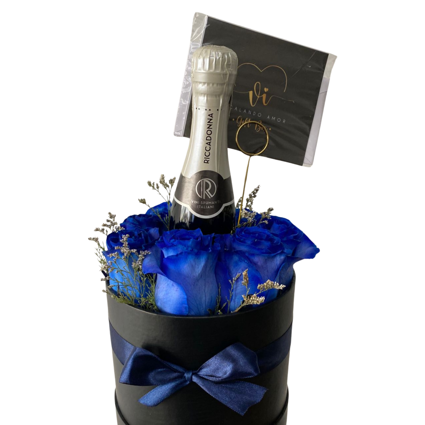 Box clásico con espumante - Rosas Azules - Box Celebración