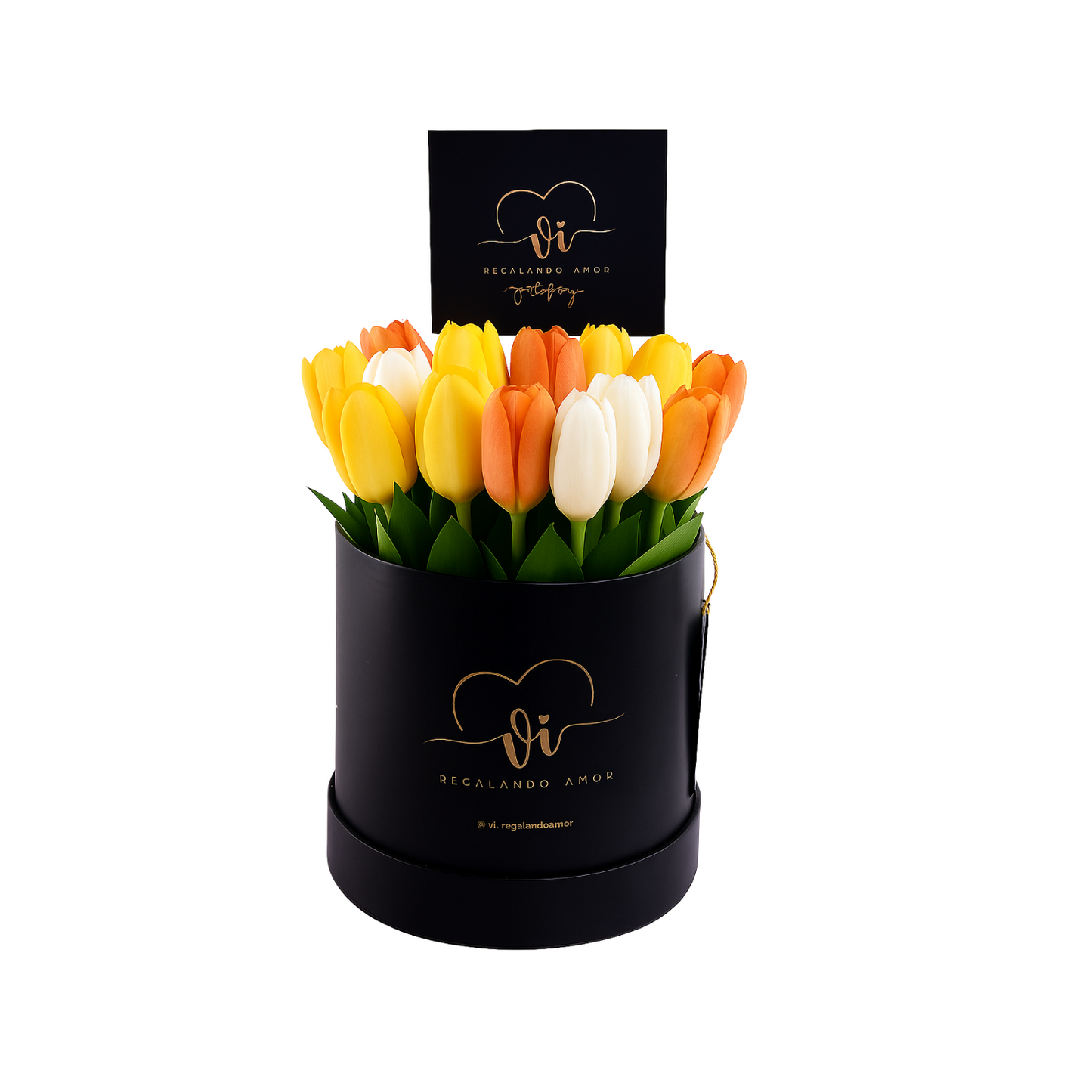 Box de 25 Tulipanes Amarillos -Flores amarillas - Arreglo floral
