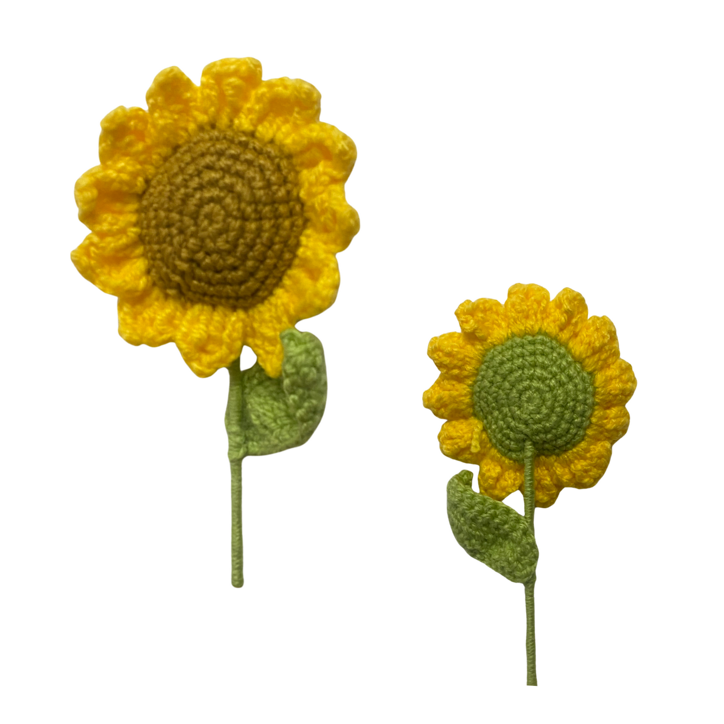 Girasol tejido en lana - Flores amarillas