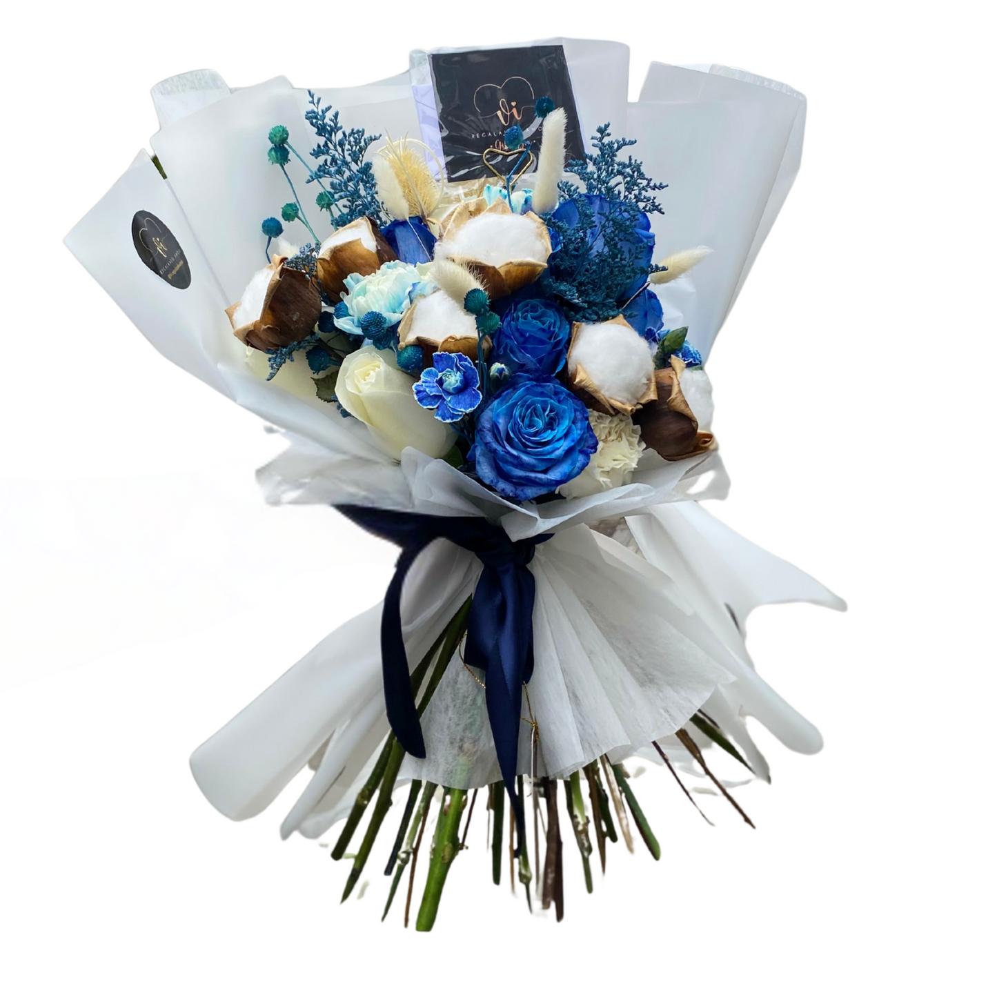 Ramo Blue - Mix flores secas y frescas