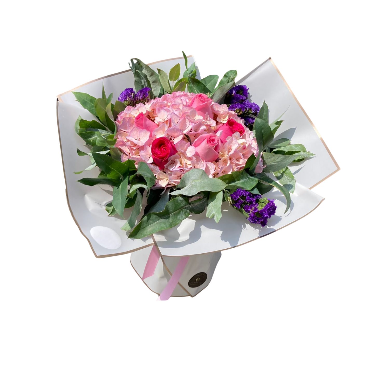 Ramo Abril Hortencias y Rosas Rosadas