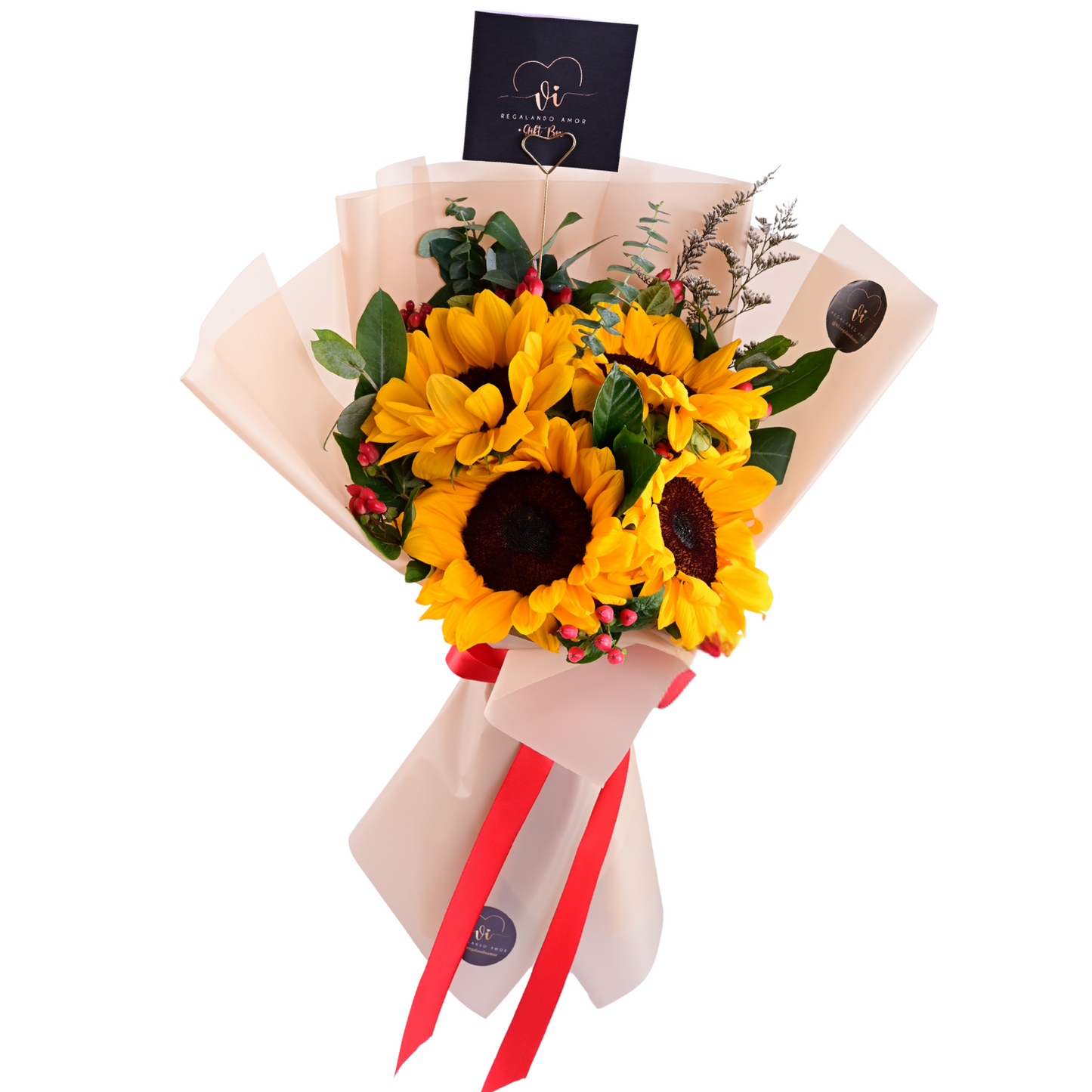 Ramo Grace de 4 girasoles