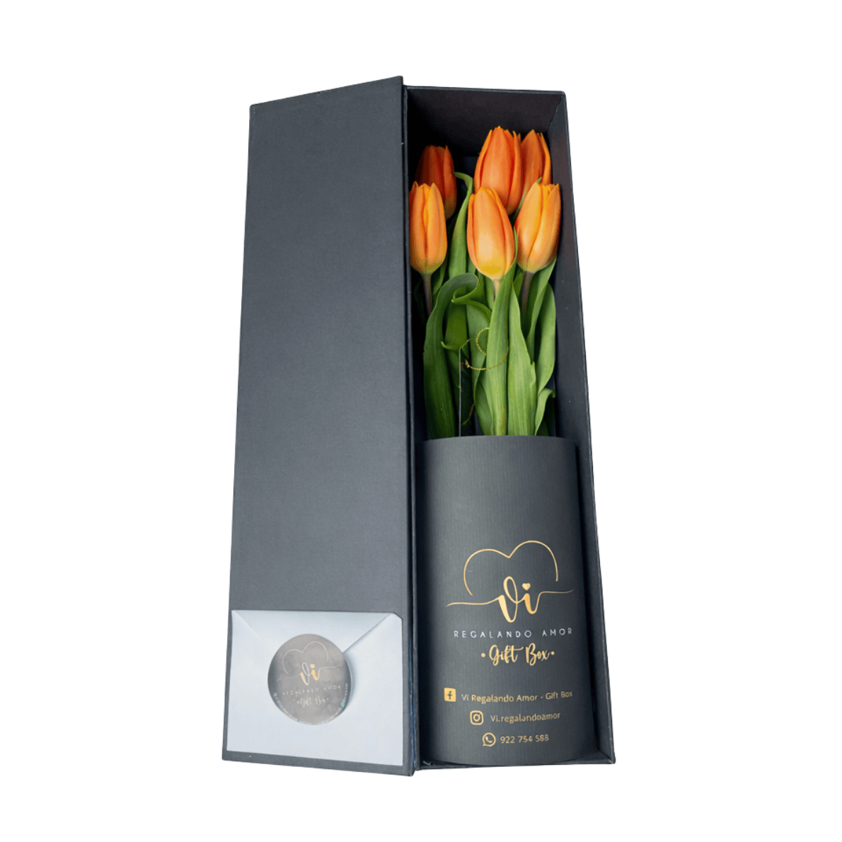 Box luxury tulipanes Naranjas