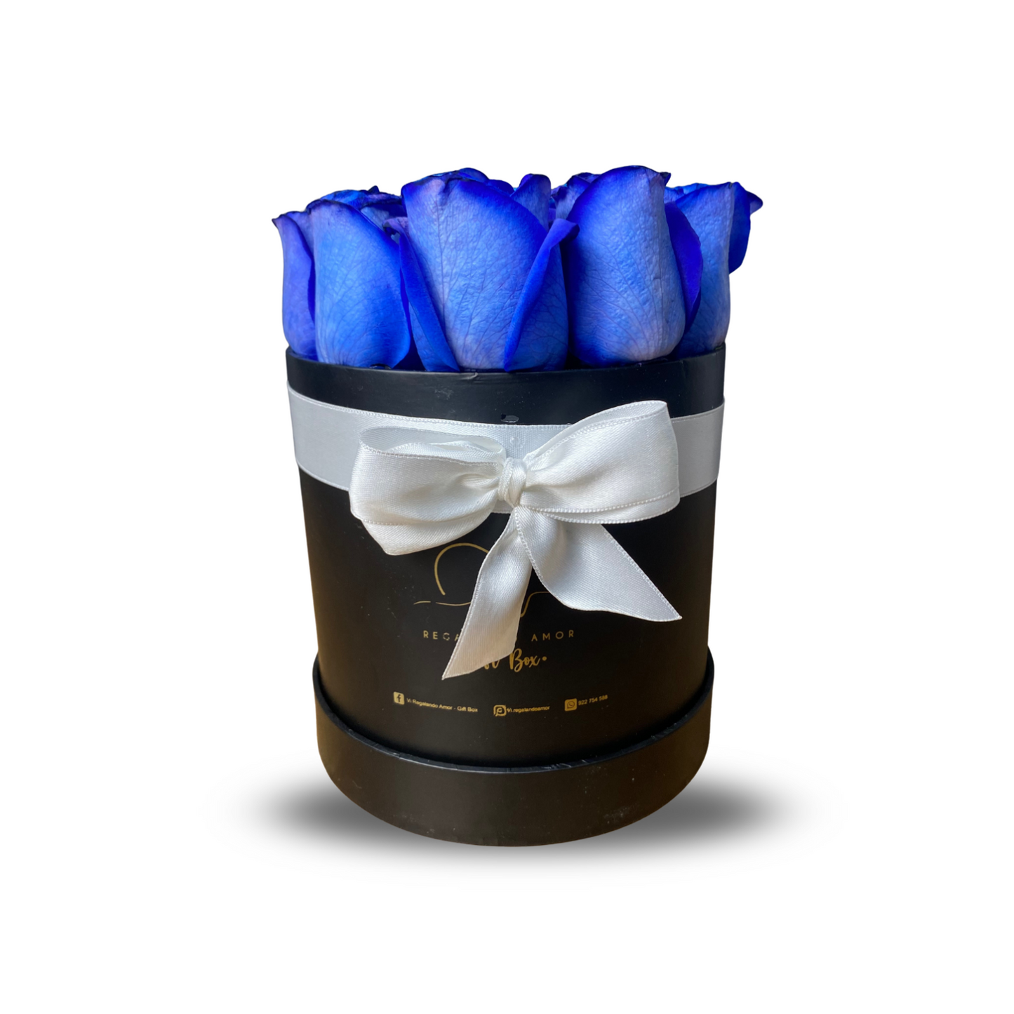 Box Clasico de 12 rosas azules