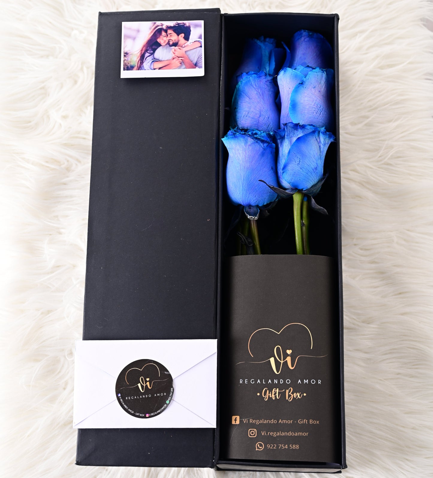 Box Luxury Rosas Azules