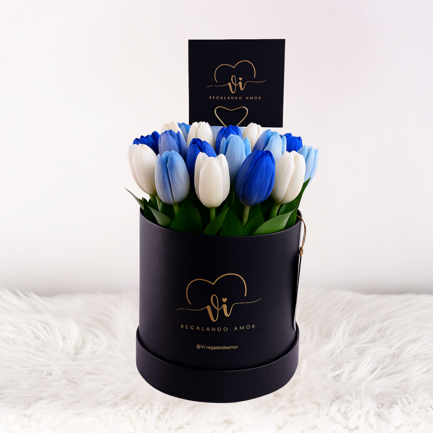 Box de 25 tulipanes - Flores azules