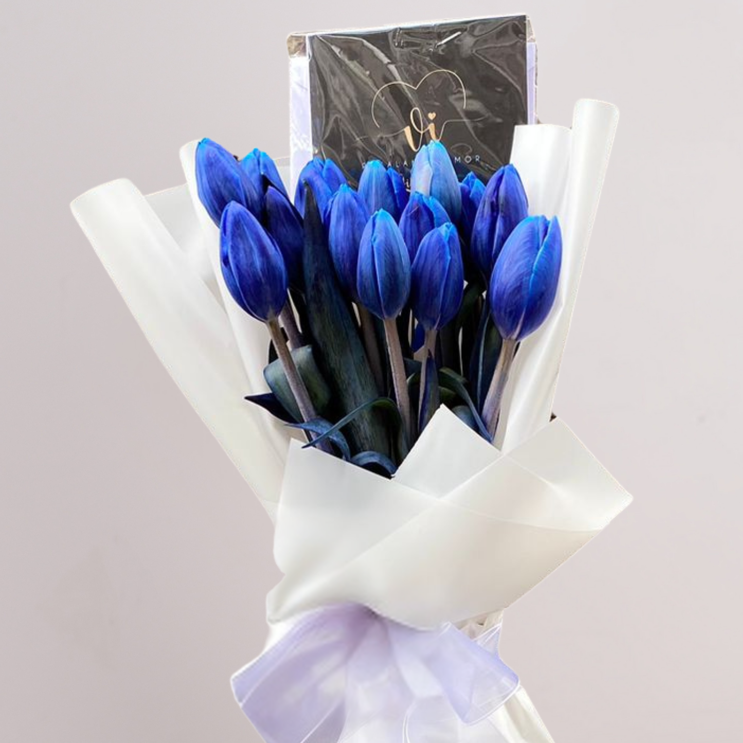 Ramo de Tulipanes 15 azules - Flores azules