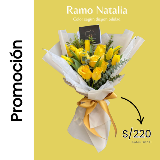 Ramo natalia - Rosas y tulipanes
