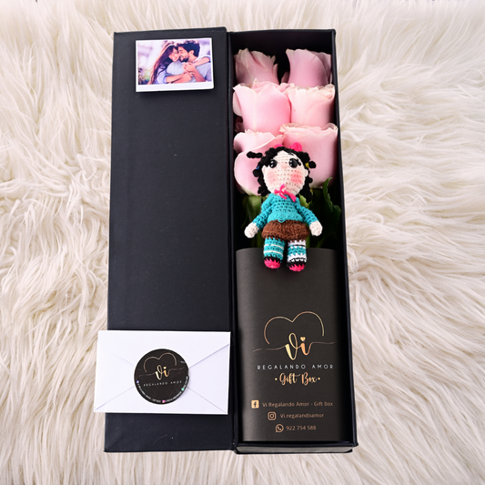 Box Luxury Rosas Pink Mundial + Vanellope