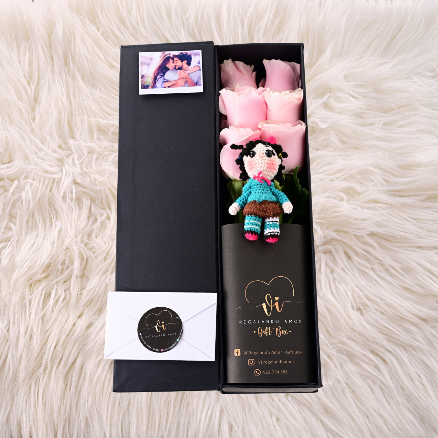 Box Luxury Rosas Pink Mundial + Vanellope