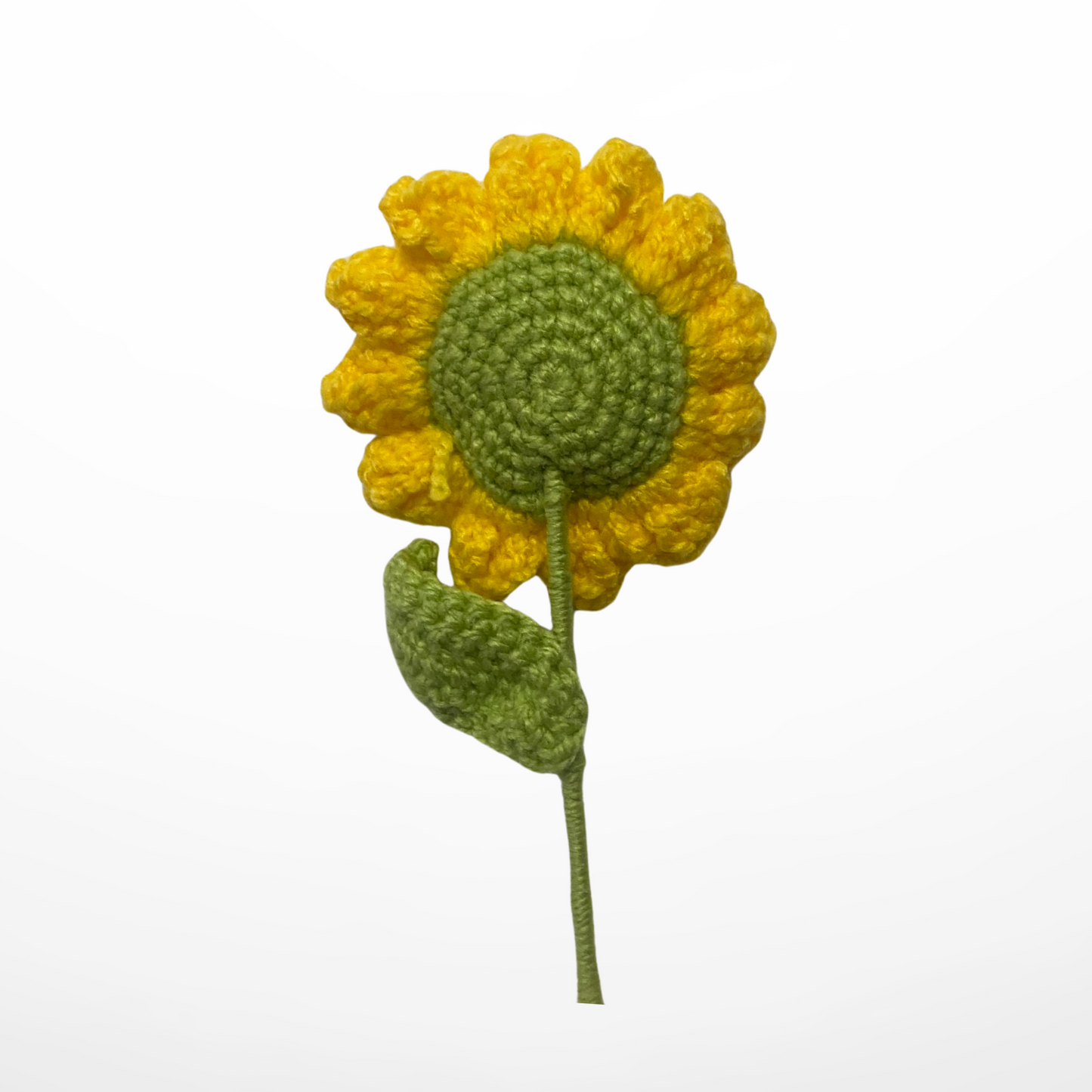 Girasol tejido en lana - Flores amarillas