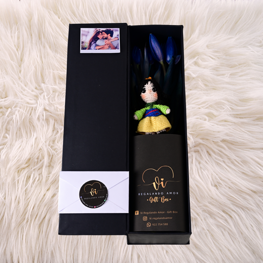 Box Luxury Tulipanes Azul + Mulán