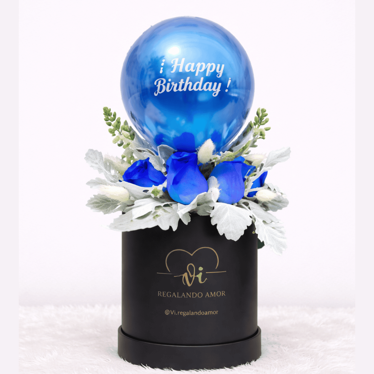Box Floral Fortuna - Rosas Azules