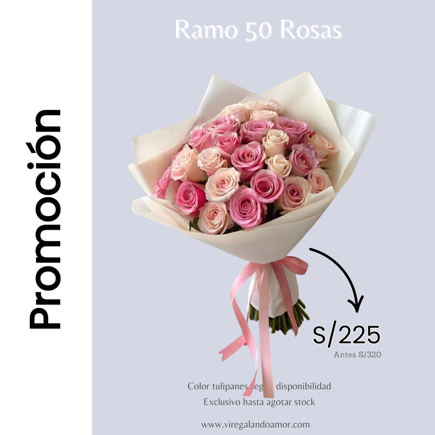 Ramo de 50 rosas