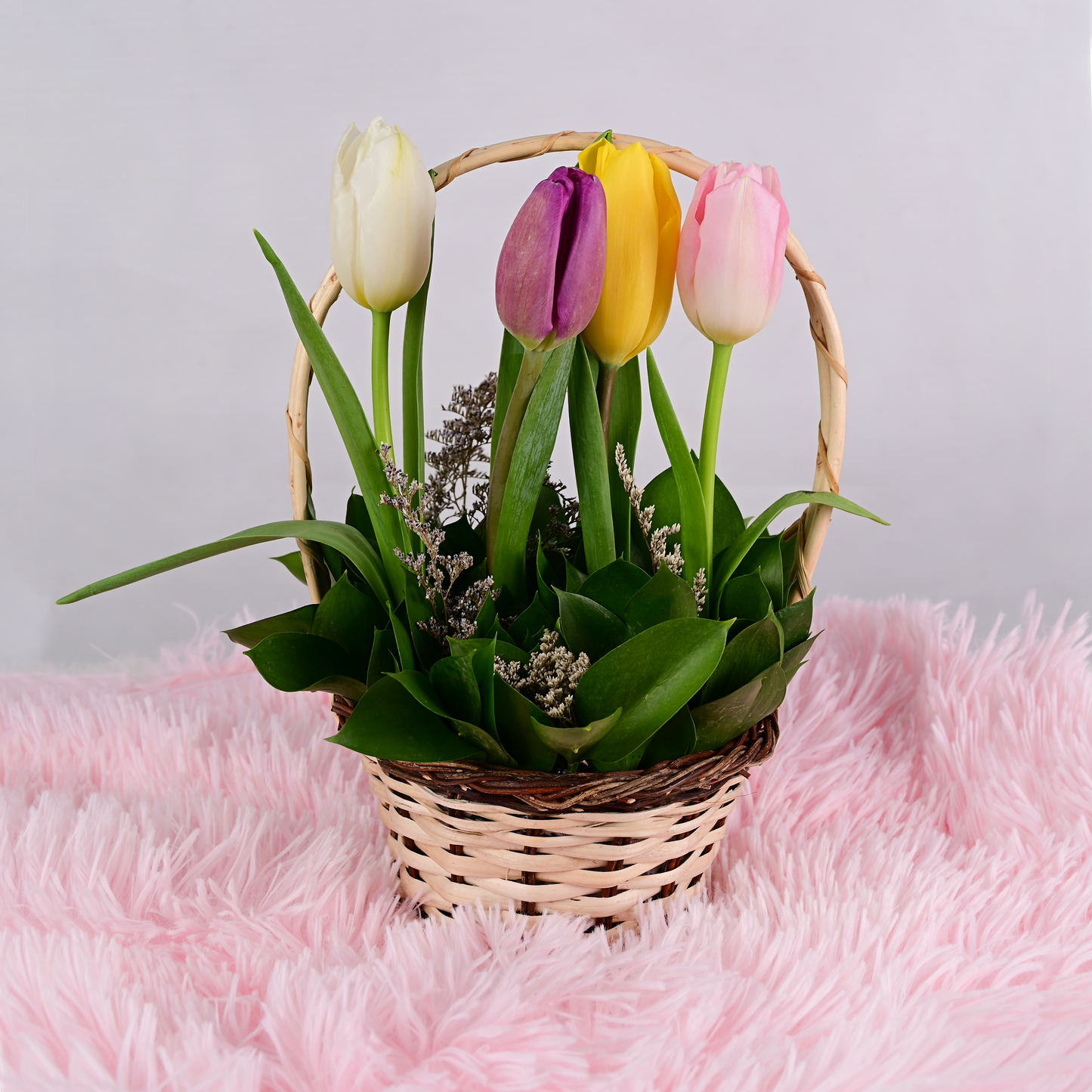 Mini Canasta Daysi de Tulipanes