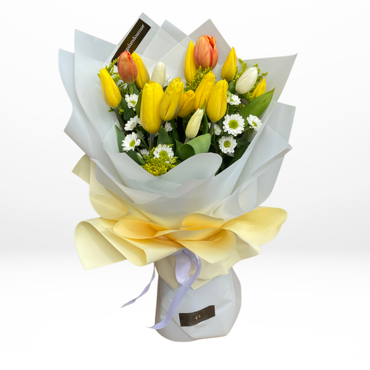 Ramo Carmen – 15 Tulipanes - Flores amarillas