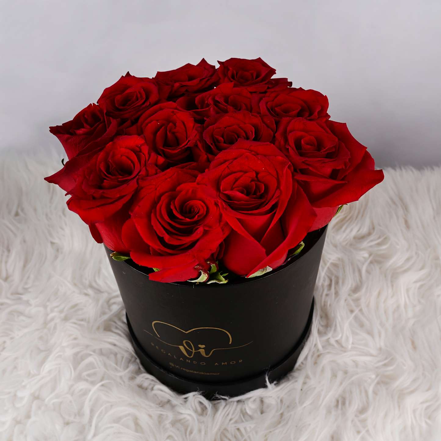 Box Clasico 12 rosas rojas