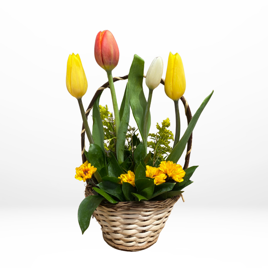 Mini Canasta Deysi – Flores Amarillas