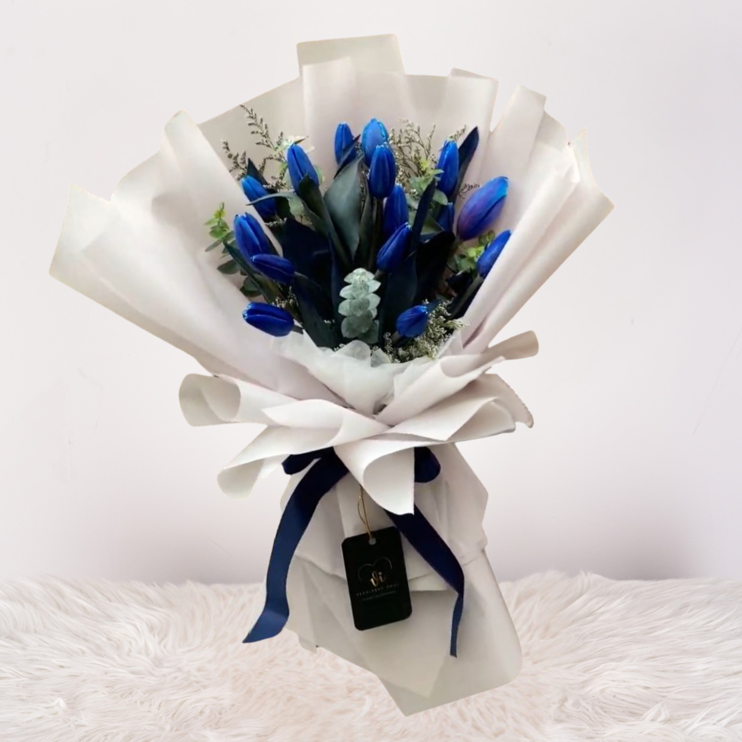 Ramo Giorgia – 15 Tulipanes Azules