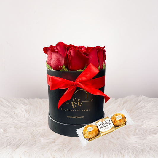 Box clasico rosas rojas + Chocolate